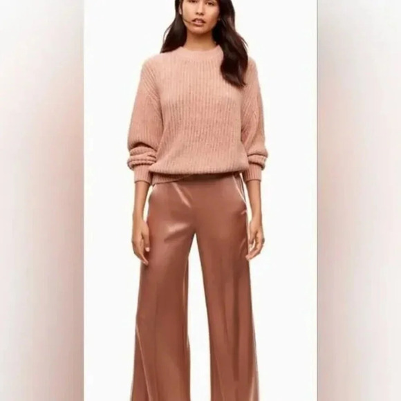 Aritzia  Wilfred Essential Chenille Sweater Light Pink Size XS - Picture 8 of 8